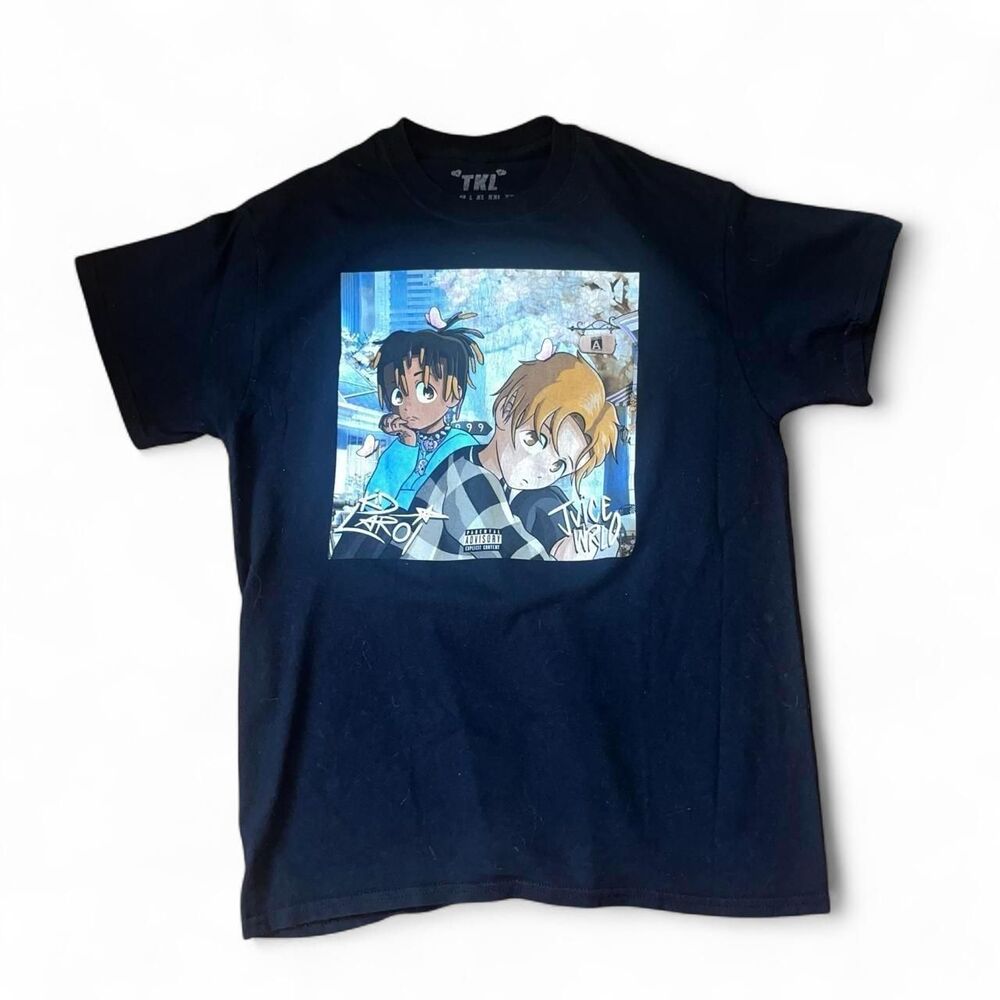 TKL Men's Kid Laroi Juice Wrld 999 Anime Sakura Tshirt SZ M